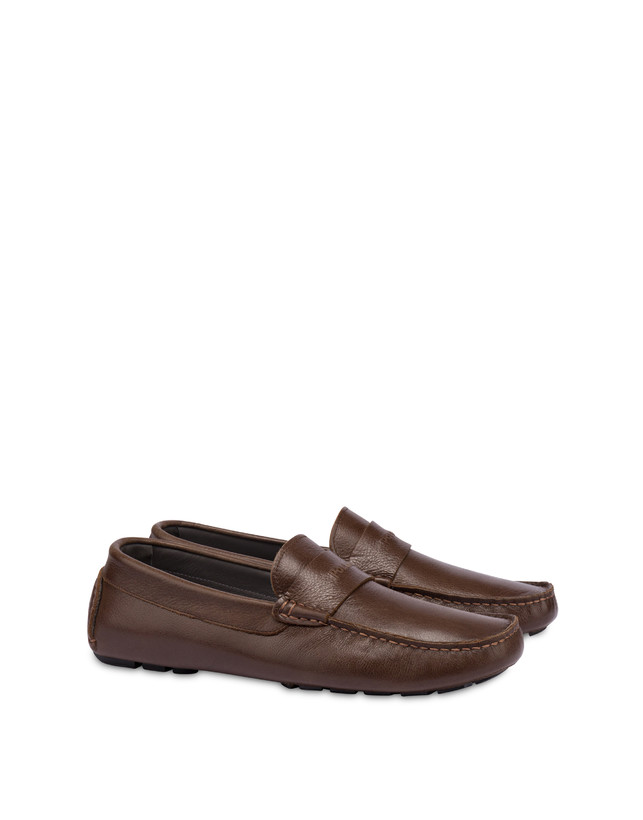 Pollini Mocassini Driver In Vitello Eazy Fango Online