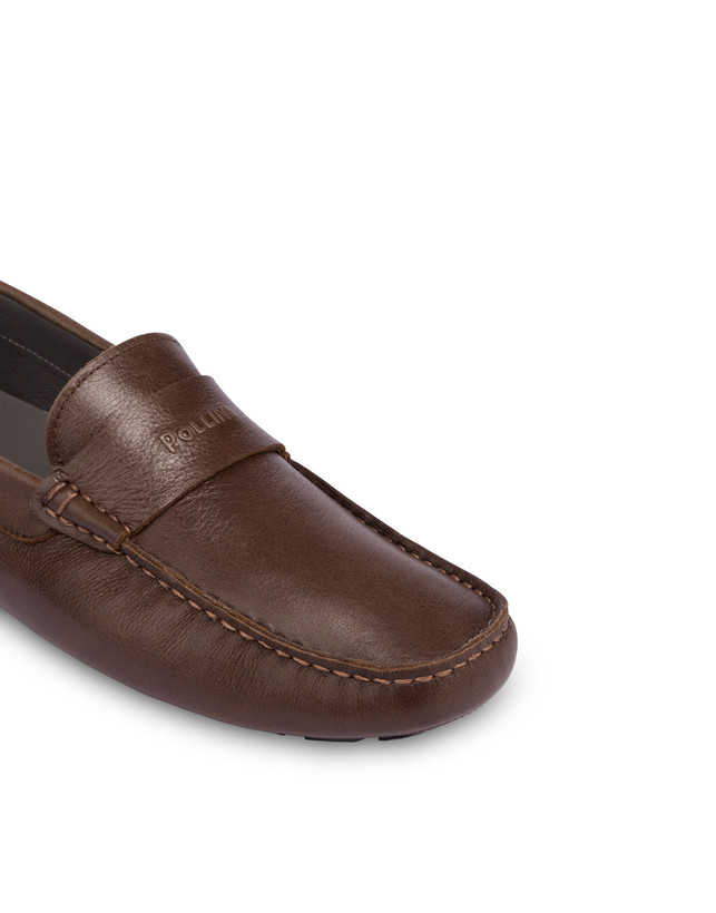 Pollini Mocassini Driver In Vitello Eazy Fango Online