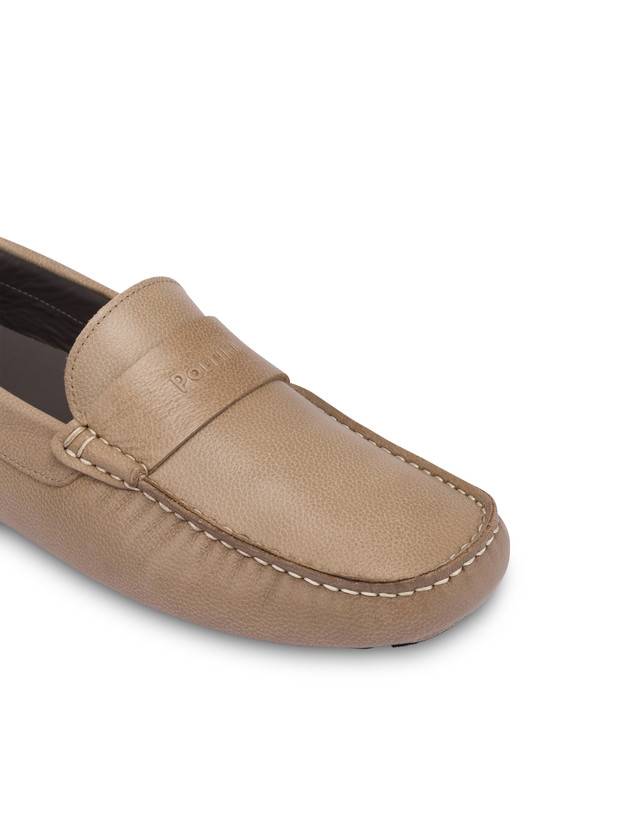 Pollini Mocassini Driver In Vitello Eazy Taupe Outlet