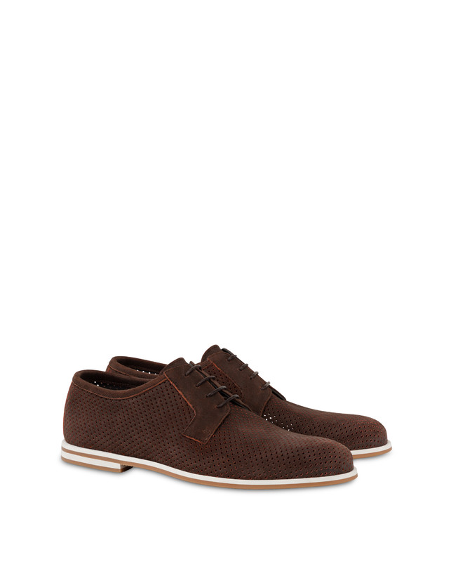 Pollini Derby In Scamosciato Traforato B-light T.moro Hotsell