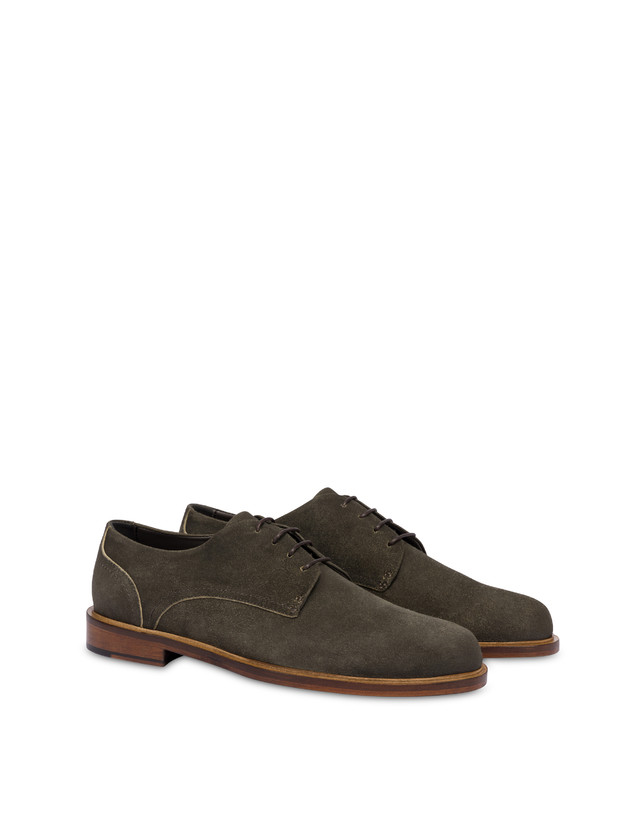 Pollini Derby In Scamosciato Classic Grafite Vendita Calda