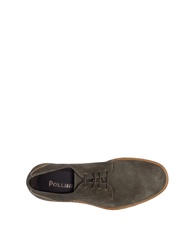 Pollini Derby In Scamosciato Classic Grafite Vendita Calda