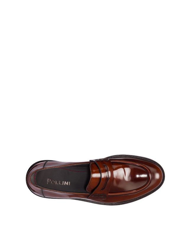 Pollini Mocassini In Vitello Abrasivato 1920 Cuoio Saldi Di Fabbrica