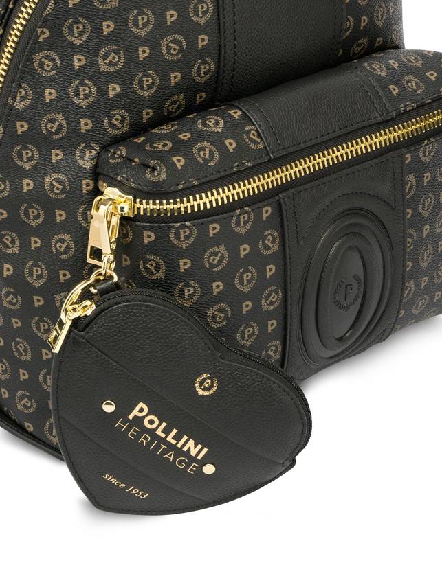 Pollini Zaino Heritage 70th Anniversary Nero/nero In Saldo