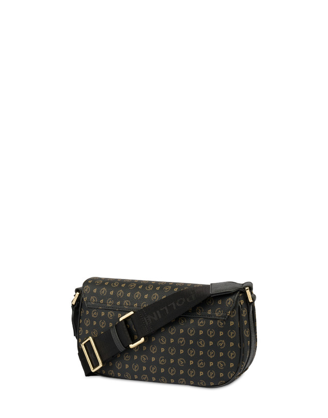 Pollini Borsa A Tracolla Heritage Pvc Nero/nero Moda