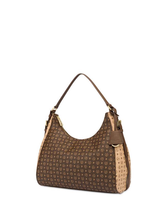 Pollini Hobo Bag Bicolor Heritage Pvc Marrone/crema/marrone 2025