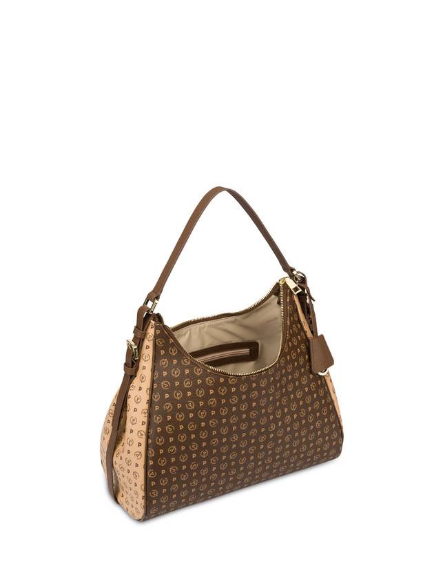 Pollini Hobo Bag Bicolor Heritage Pvc Marrone/crema/marrone 2025