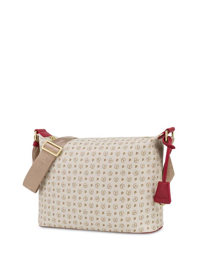 Pollini Borsa Hobo Heritage Logo Classic Avorio/lacca Nuovo