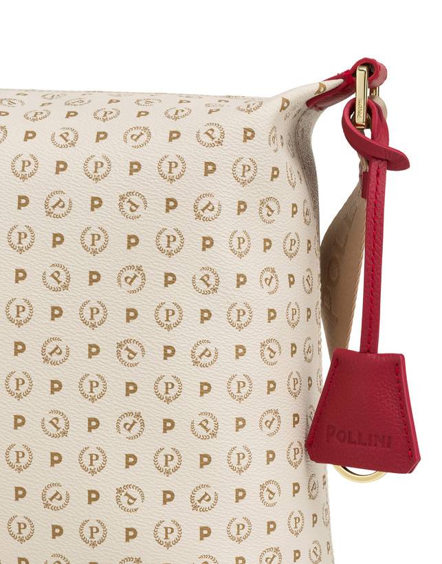 Pollini Borsa Hobo Heritage Logo Classic Avorio/lacca Nuovo