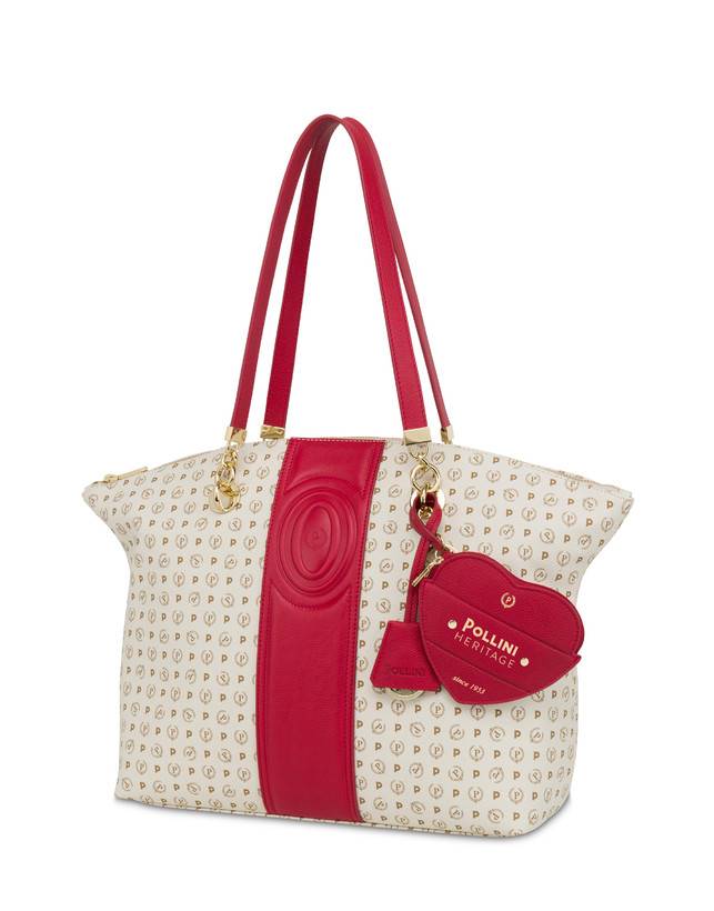 Pollini Tote Bag Heritage 70th Anniversary Avorio/rosso Qualità