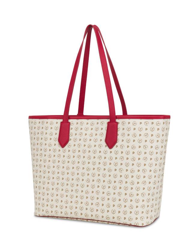 Pollini Shopping Bag Heritage 70th Anniversary Avorio/rosso Vendita