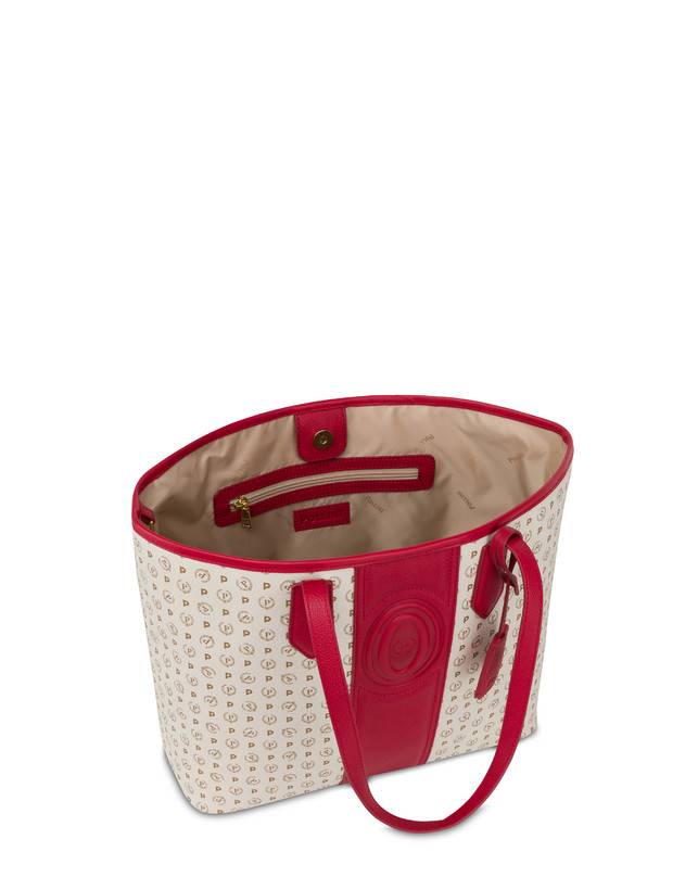 Pollini Shopping Bag Heritage 70th Anniversary Avorio/rosso Vendita