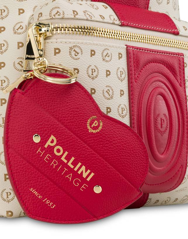 Pollini Zaino Heritage 70th Anniversary Avorio/rosso Promozione
