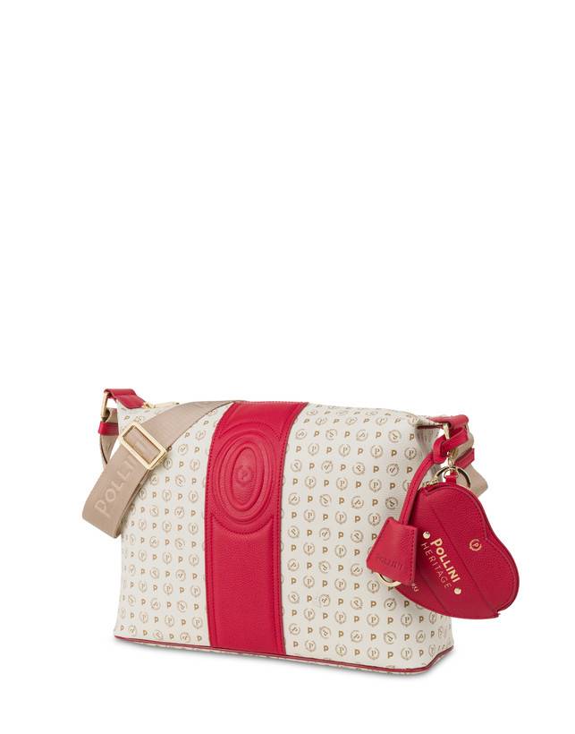 Pollini Borsa A Spalla Heritage 70th Anniversary Avorio/rosso Spedizione Gratuita