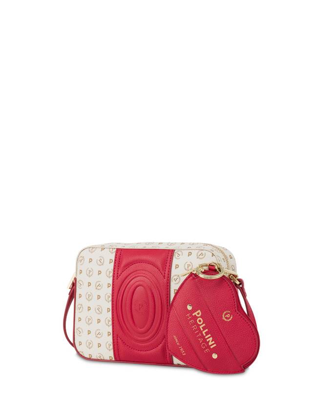 Pollini Borsa A Tracolla Heritage 70th Anniversary Avorio/rosso Pezzi Unici