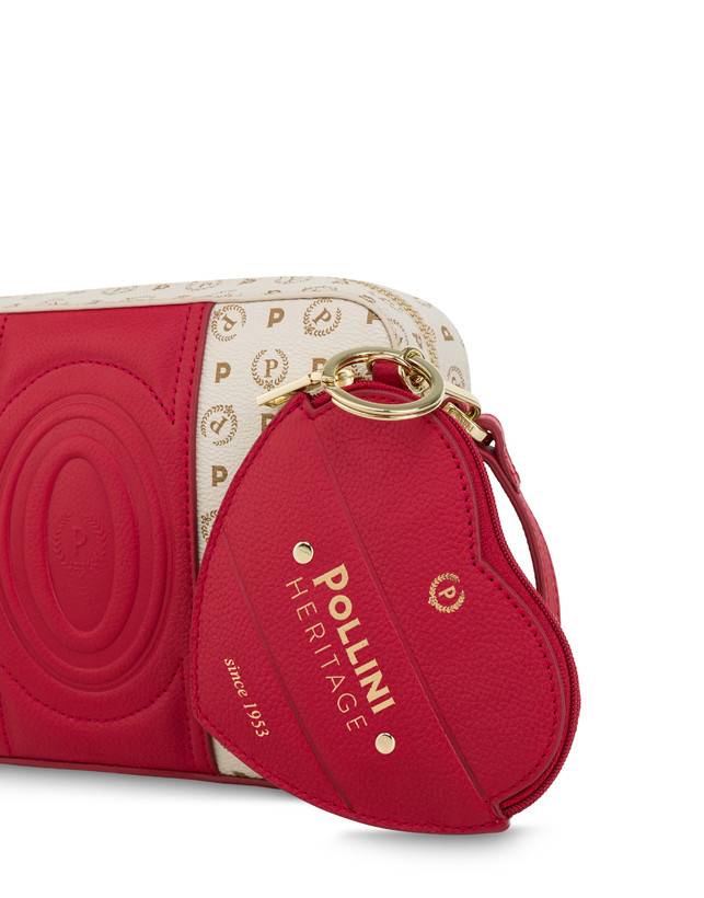 Pollini Borsa A Tracolla Heritage 70th Anniversary Avorio/rosso Pezzi Unici