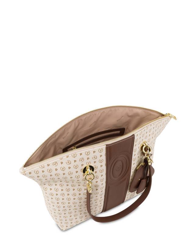 Pollini Tote Bag Heritage 70th Anniversary Avorio/marrone Soddisfazione Garantita