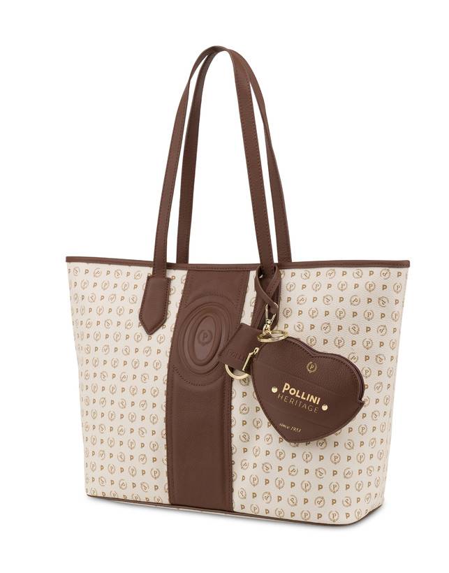 Pollini Shopping Bag Heritage 70th Anniversary Avorio/marrone Qualità Garantita