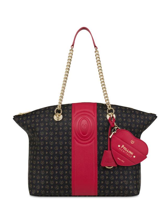 Pollini Tote Bag Heritage 70th Anniversary Nero/rosso Promozione Limitata