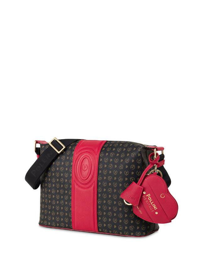 Pollini Borsa A Spalla Heritage 70th Anniversary Nero/rosso Black Friday Prezzi