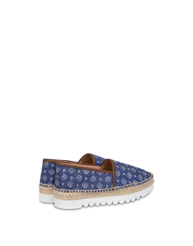 Pollini Espadrillas Heritage Denim Jacquard Blu/marrone Novità