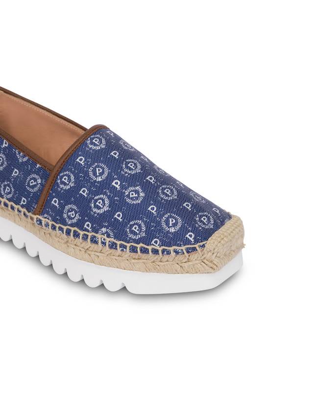 Pollini Espadrillas Heritage Denim Jacquard Blu/marrone Novità