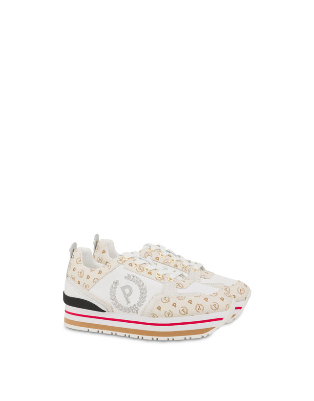 Pollini Sneakers In Vitello Heritage Forever Avorio/avorio/bianco Saldi