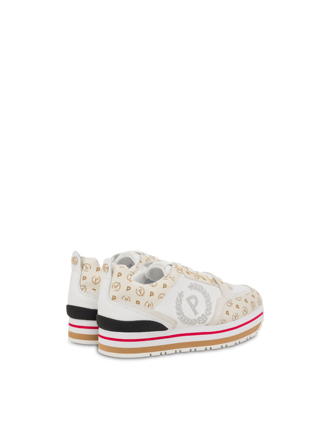 Pollini Sneakers In Vitello Heritage Forever Avorio/avorio/bianco Saldi