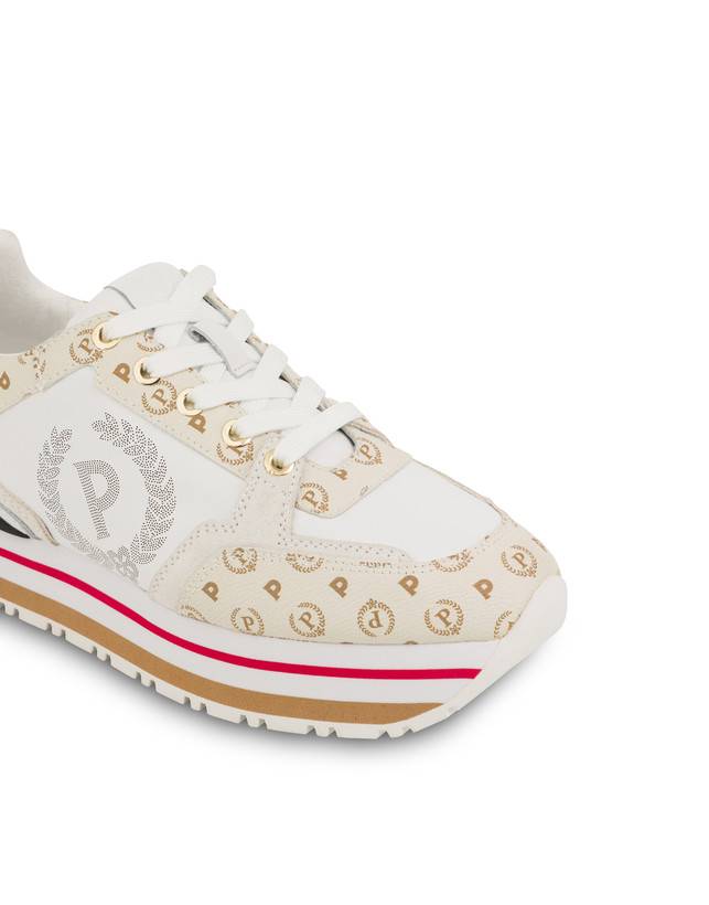 Pollini Sneakers In Vitello Heritage Forever Avorio/avorio/bianco Saldi
