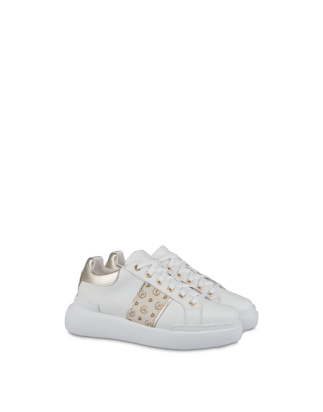Pollini Sneaker Avorio/platino/bianco Vendita Calda