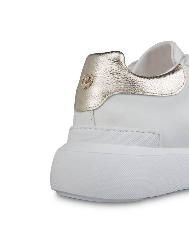 Pollini Sneaker Avorio/platino/bianco Vendita Calda