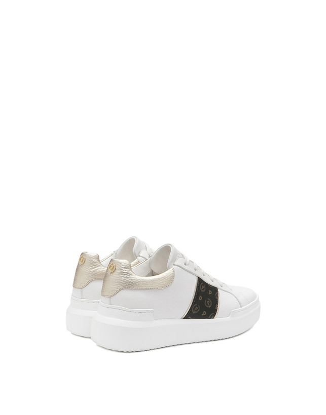 Pollini Sneaker Nero/platino/bianco Saldi Di Fabbrica