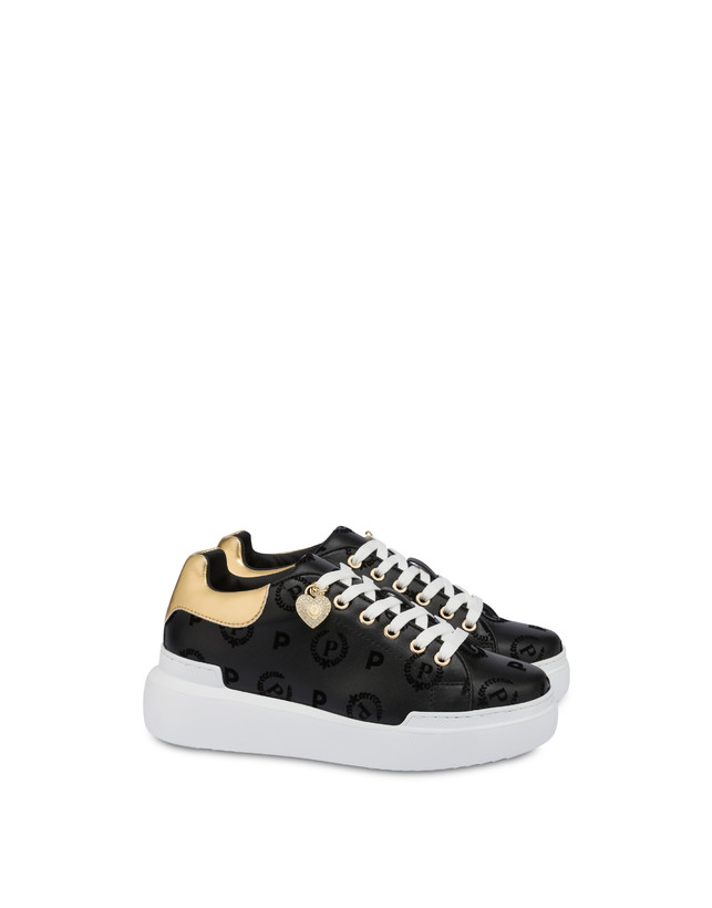 Pollini Sneakers Con Charm Heritage Flock Nero/nero 2025