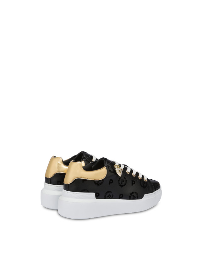 Pollini Sneakers Con Charm Heritage Flock Nero/nero 2025