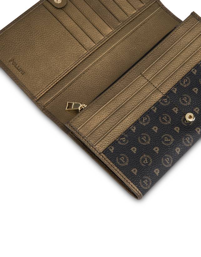 Pollini Portafoglio Special Heritage Avorio/nero/bronzo Spedizione Gratuita