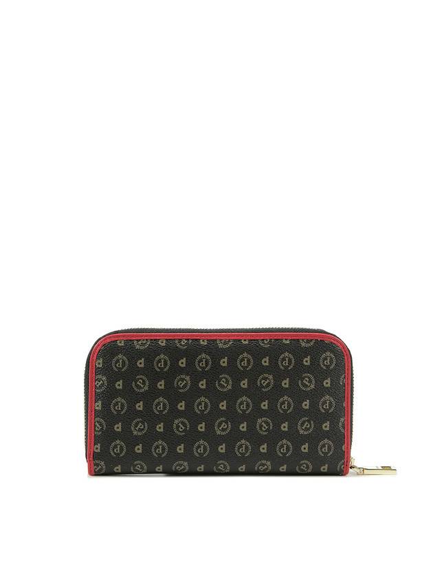 Pollini Portafoglio Zip Around Heritage Logo Classic Nero/lacca Soddisfazione Garantita