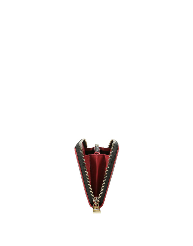 Pollini Portafoglio Zip Around Heritage Logo Classic Nero/lacca Soddisfazione Garantita