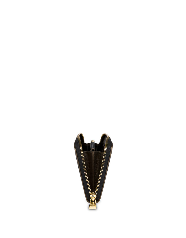 Pollini Portafoglio Con Zip Special Heritage. Avorio/nero/bronzo Qualità Garantita