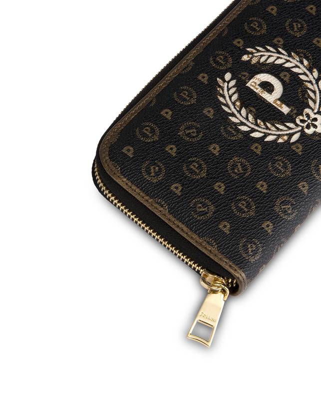 Pollini Portafoglio Con Zip Special Heritage. Avorio/nero/bronzo Qualità Garantita