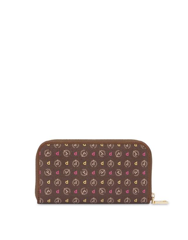 Pollini Portafoglio Zip Around Heritage Logo Classic Multicolor/marrone Consegna Veloce