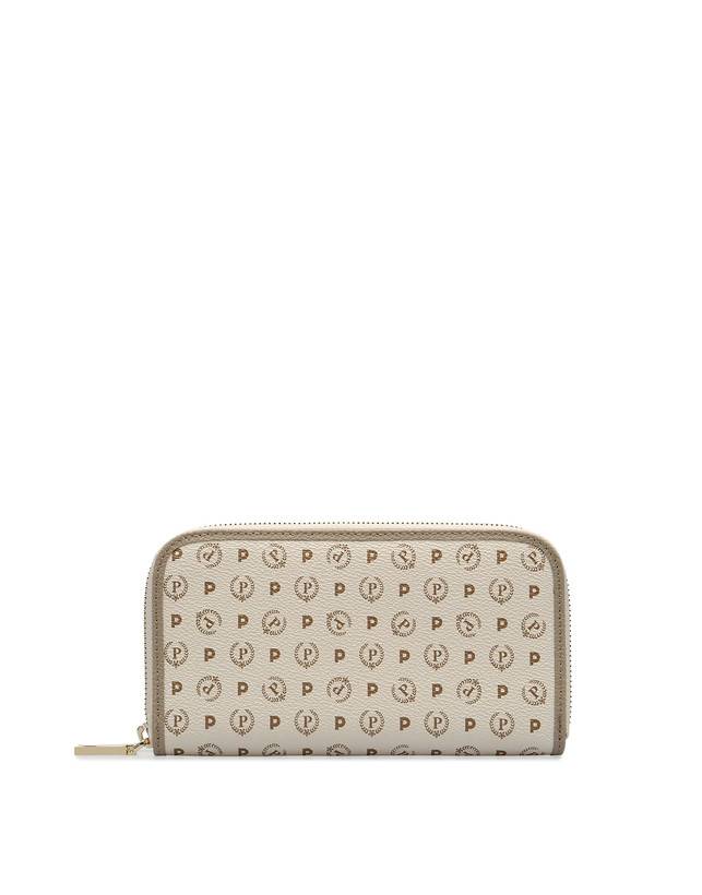 Pollini Portafoglio Zip Around Heritage Logo Classic Avorio/ghiaccio
