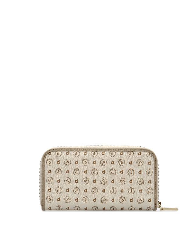 Pollini Portafoglio Zip Around Heritage Logo Classic Avorio/ghiaccio Promozione Limitata