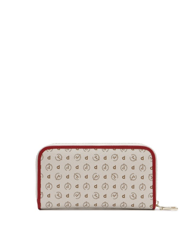 Pollini Portafoglio Zip Around Heritage Logo Classic Avorio/lacca Fino Al -60%