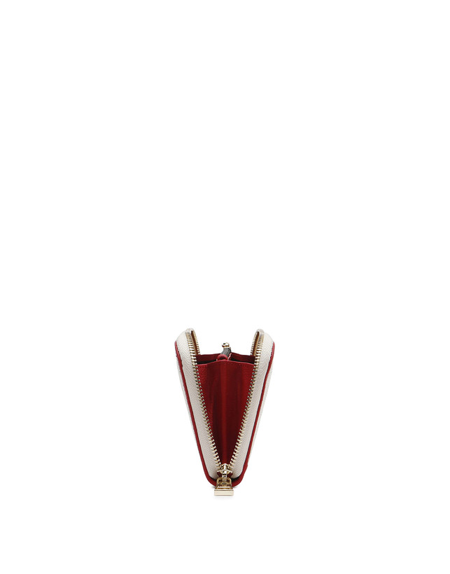Pollini Portafoglio Zip Around Heritage Logo Classic Avorio/lacca Fino Al -60%