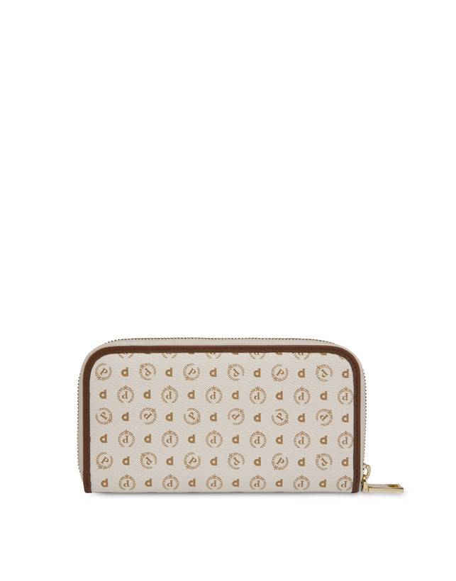 Pollini Portafoglio Zip Around Heritage Logo Classic Avorio/marrone Shopping Online