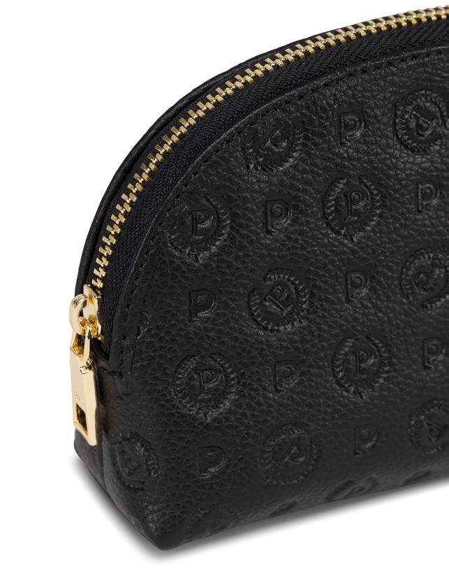 Pollini Pouch Heritage Logo Embossed Nero Novità