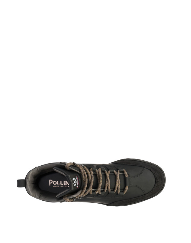 Pollini Pedule Mid In Vitello Ice Cracker Nero/nero/nero Hotsell