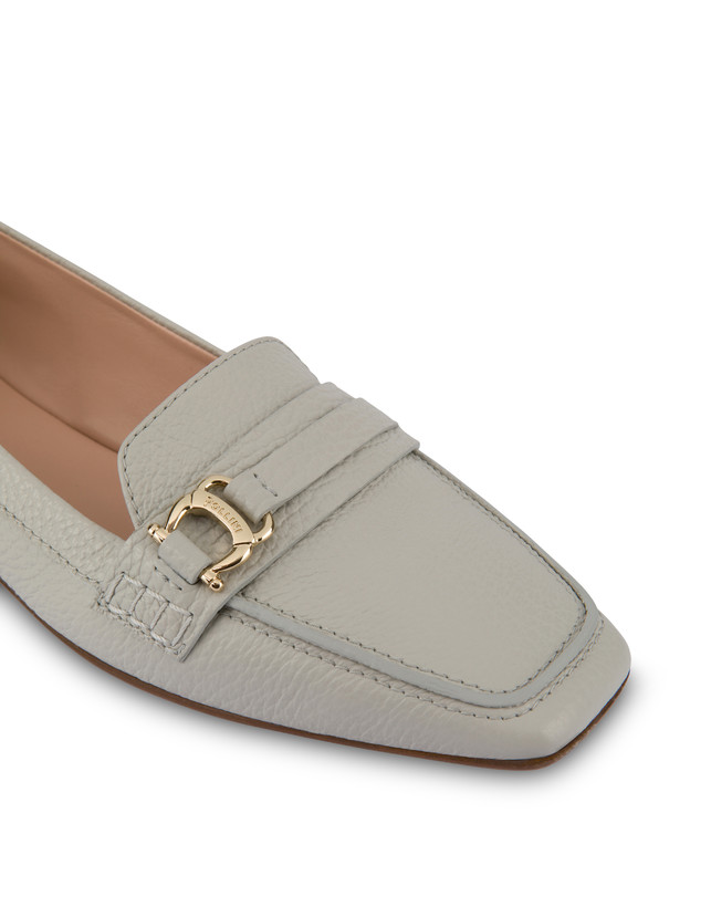 Pollini Mocassini In Vitello Uptown Gesso Vendita Calda