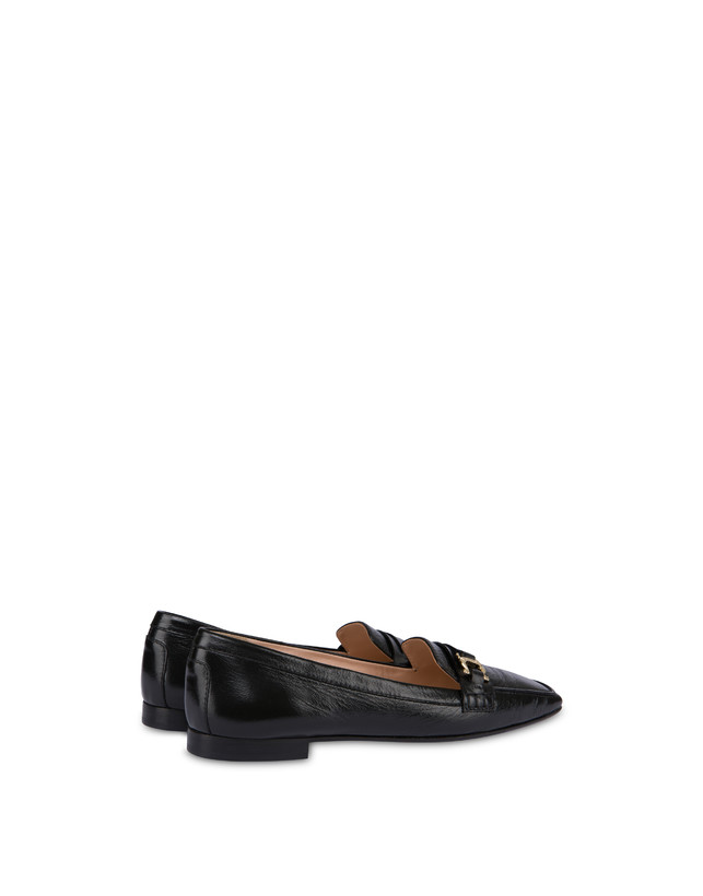Pollini Mocassini In Naplak Uptown Nero Vendita Economica