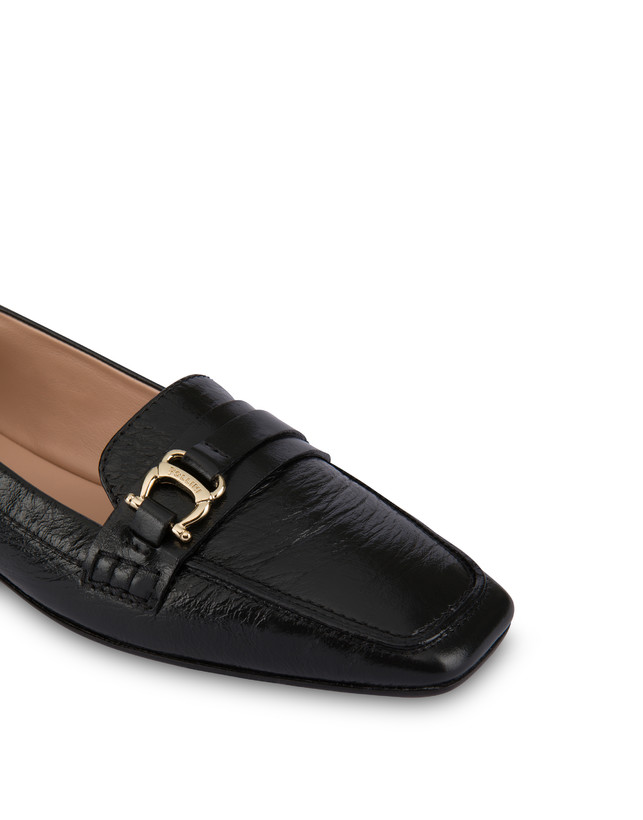 Pollini Mocassini In Naplak Uptown Nero Vendita Economica